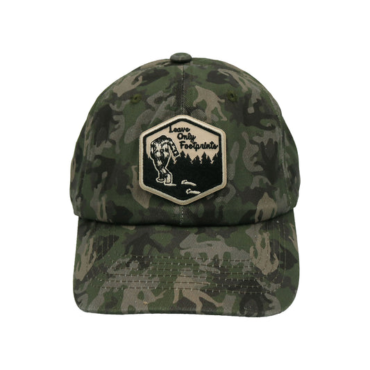 Paradise Clay PSH016 Bigfoot Camo with Leave Only Footprints Patch - Hat