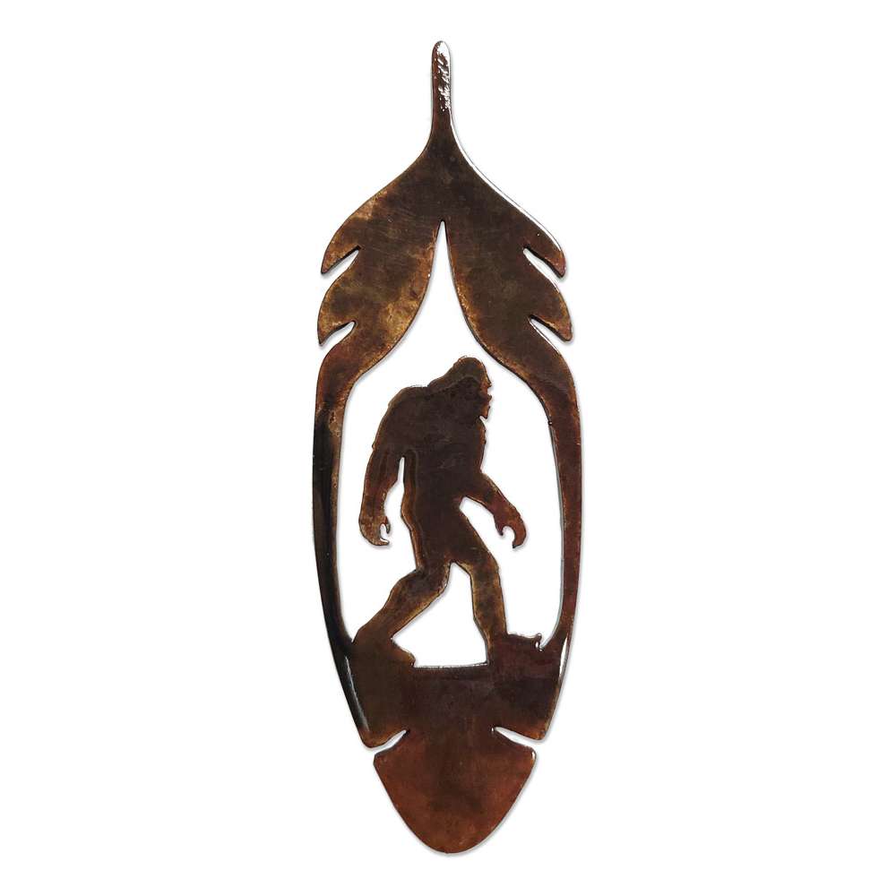 Paradise Clay PAR556 Bigfoot in Feather MAGNET - Bigfoot Gift
