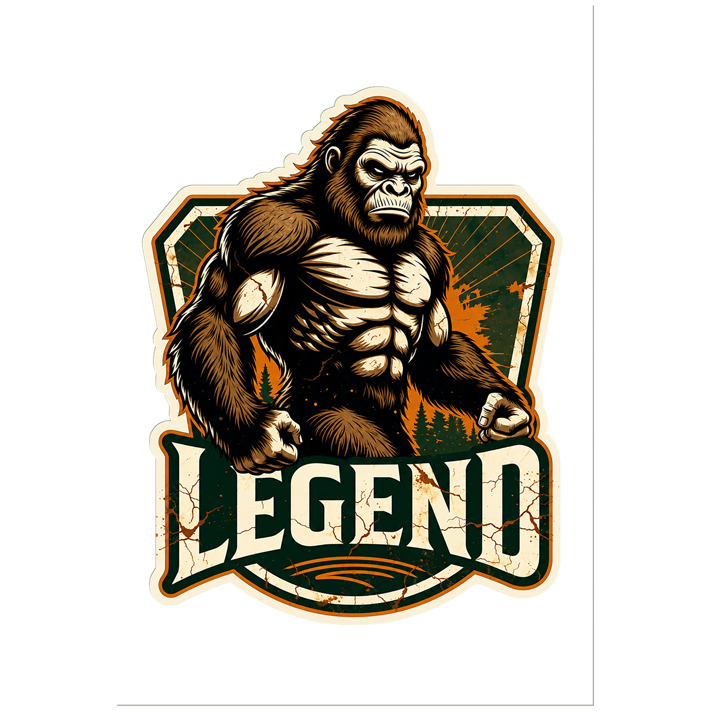 Paradise Clay IHS112 Bigfoot Legend - Vinyl Sticker (1 STICKER)