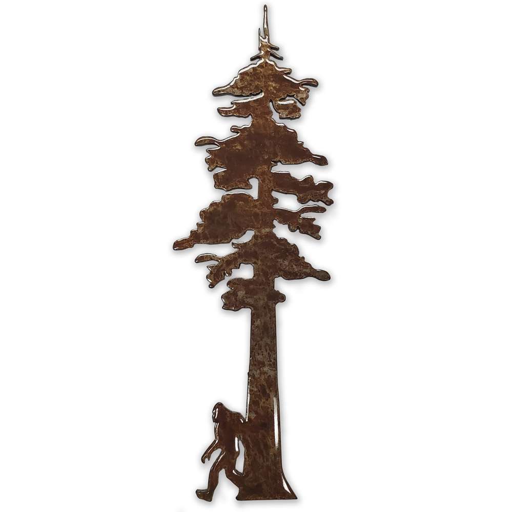 Paradise Clay PAR461 Redwood Tree w/ Bigfoot MAGNET - Bigfoot Gift