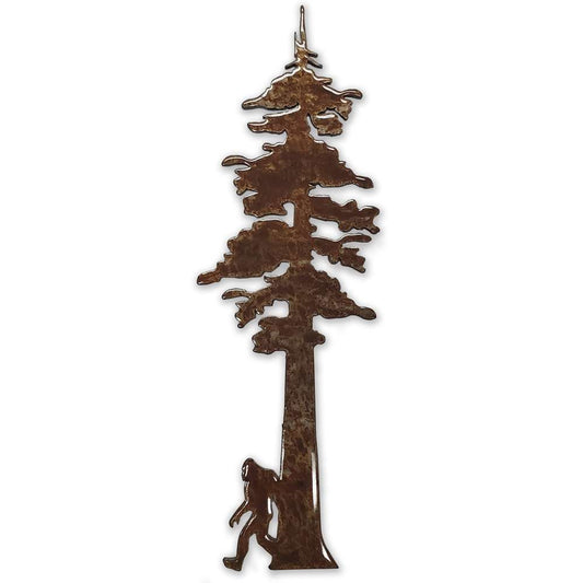 Paradise Clay PAR461 Redwood Tree w/ Bigfoot MAGNET - Bigfoot Gift