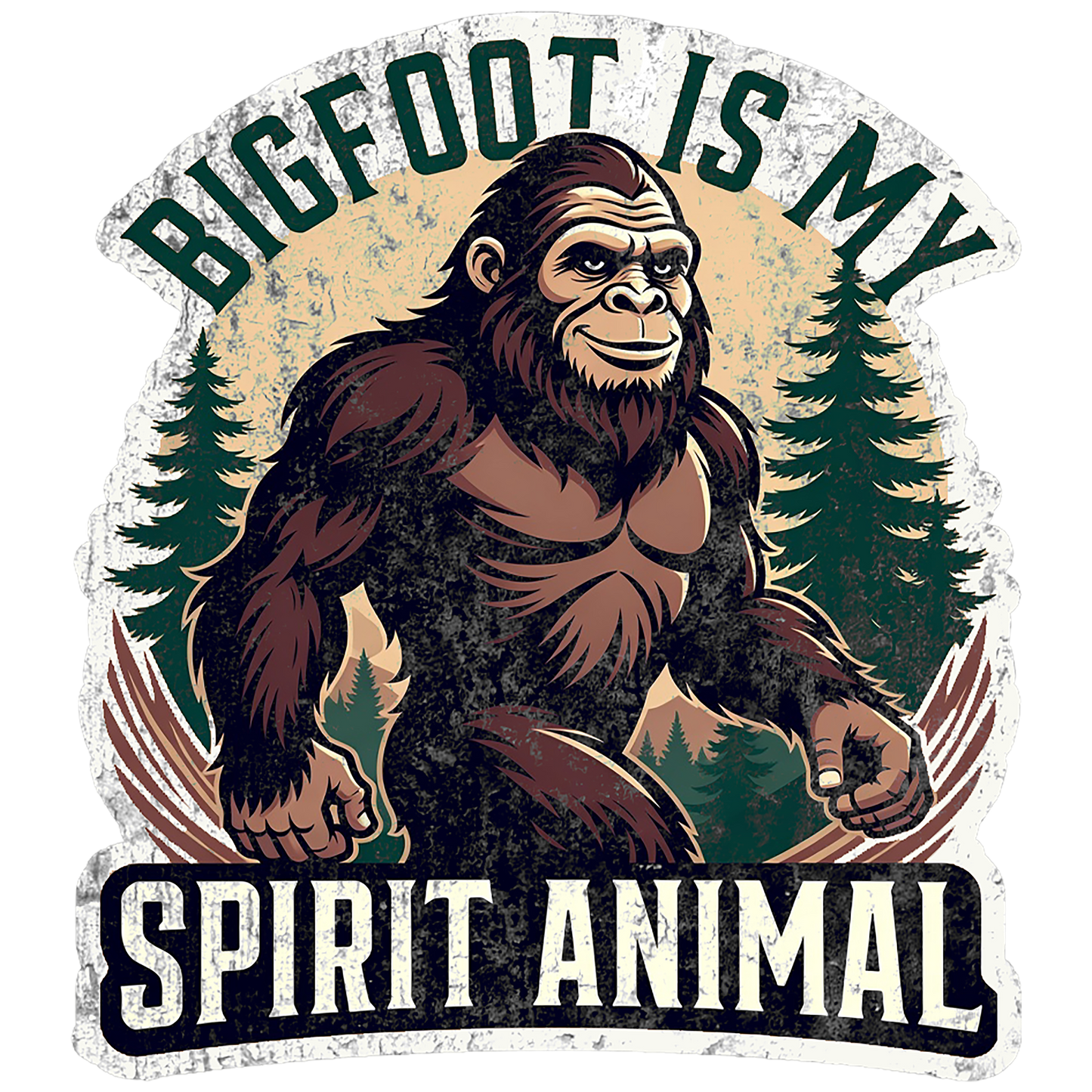 Paradise Clay IHS-10P-078 Bigfoot Spirit Animal - Vinyl Sticker (10 Pack)