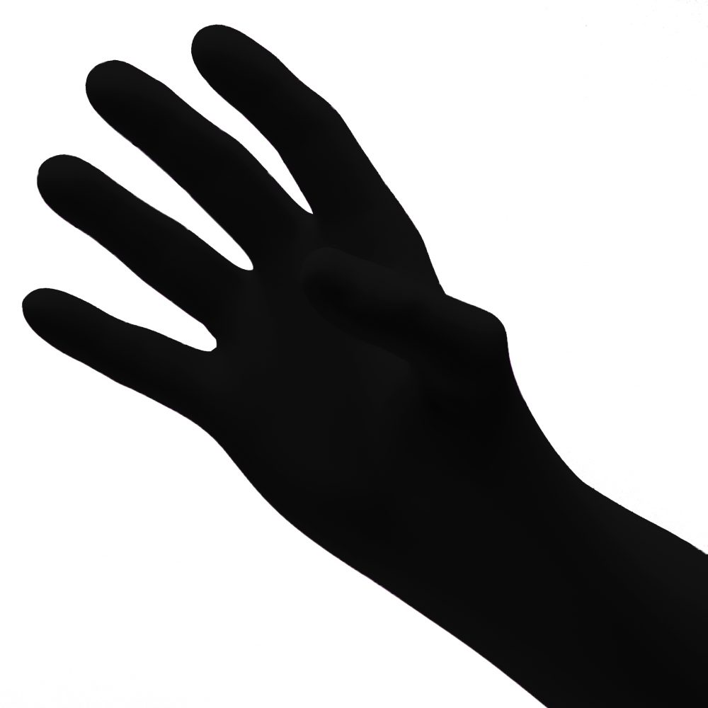 Innovative Healthcare 1040 Blackwork Black Chloroprene Exam Gloves - L, 100 Gloves/Bx, 10 Bx/Cs