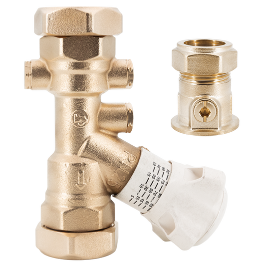 Legend Valves 800-774VC-NF 3/4" LegendConnect Balancing Valve Body with Isolation Valve Compression Connectors