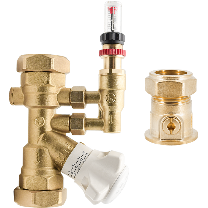Legend Valves 800-774VC 3/4" LegendConnect Balancing Valve Body with Flow Meter and Isolation Valve Compression Connectors