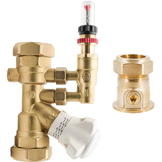 Legend Valves 800-774VC 3/4" LegendConnect Balancing Valve Body with Flow Meter and Isolation Valve Compression Connectors