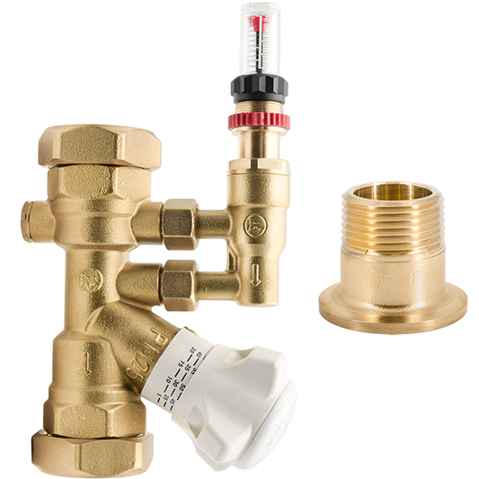 Legend Valves 800-775M 1" LegendConnect Balancing Valve Body with Flow Meter and MNPT Connectors