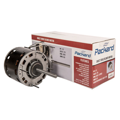 Packard 43584 48 Frame Direct Drive Blower Motor, 1/4 Hp, 208-230 Volts, 1075 Rpm