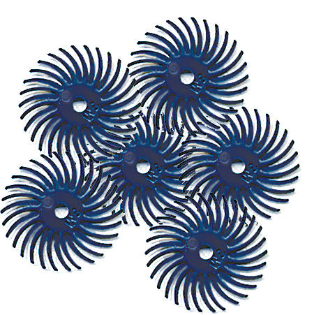 Foredom A-4524-6 9/16" Radial Bristle Disc, Blue, 400 Grit, 6-Pk