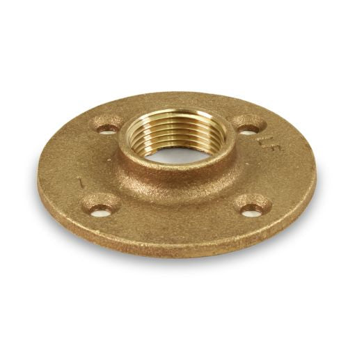 Everflow BRFF0114-NL  1-1/4" Floor Flange W Holes Lead Free Brass