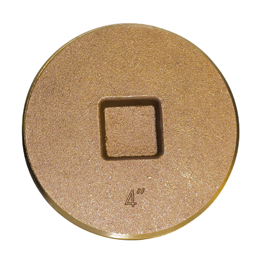 Legend Valves 302-635 5-1/2" Cast Brass Countersunk Square Head Drain-Waste-Vent Cleanout Plug