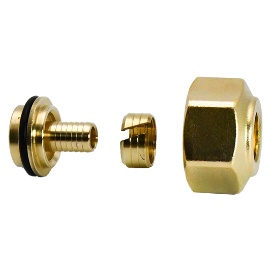 Legend Valves 800-142 3/8" PEX Tube Connector, Pair; for M-8000 & M-8200 Brass Manifolds