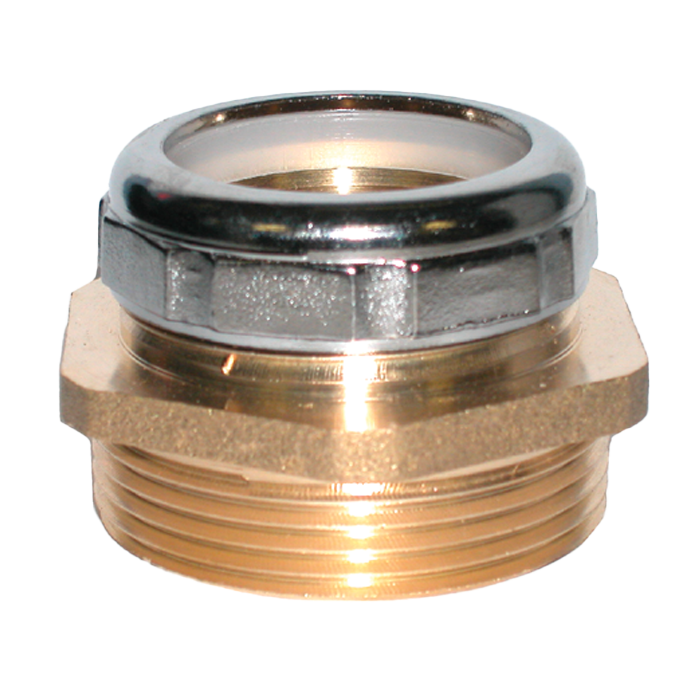 Legend Valves 302-116 1-1/4" Brass MNPT Trap Connector with Chrome Nut