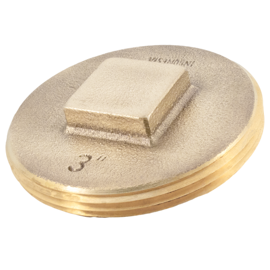 Legend Valves 302-608 3-1/2" Cast Brass Raised Square Head DWV Plug