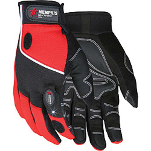 MCR SAFETY 924L Multi-Task Red Spandex-Synthetic Leather- With