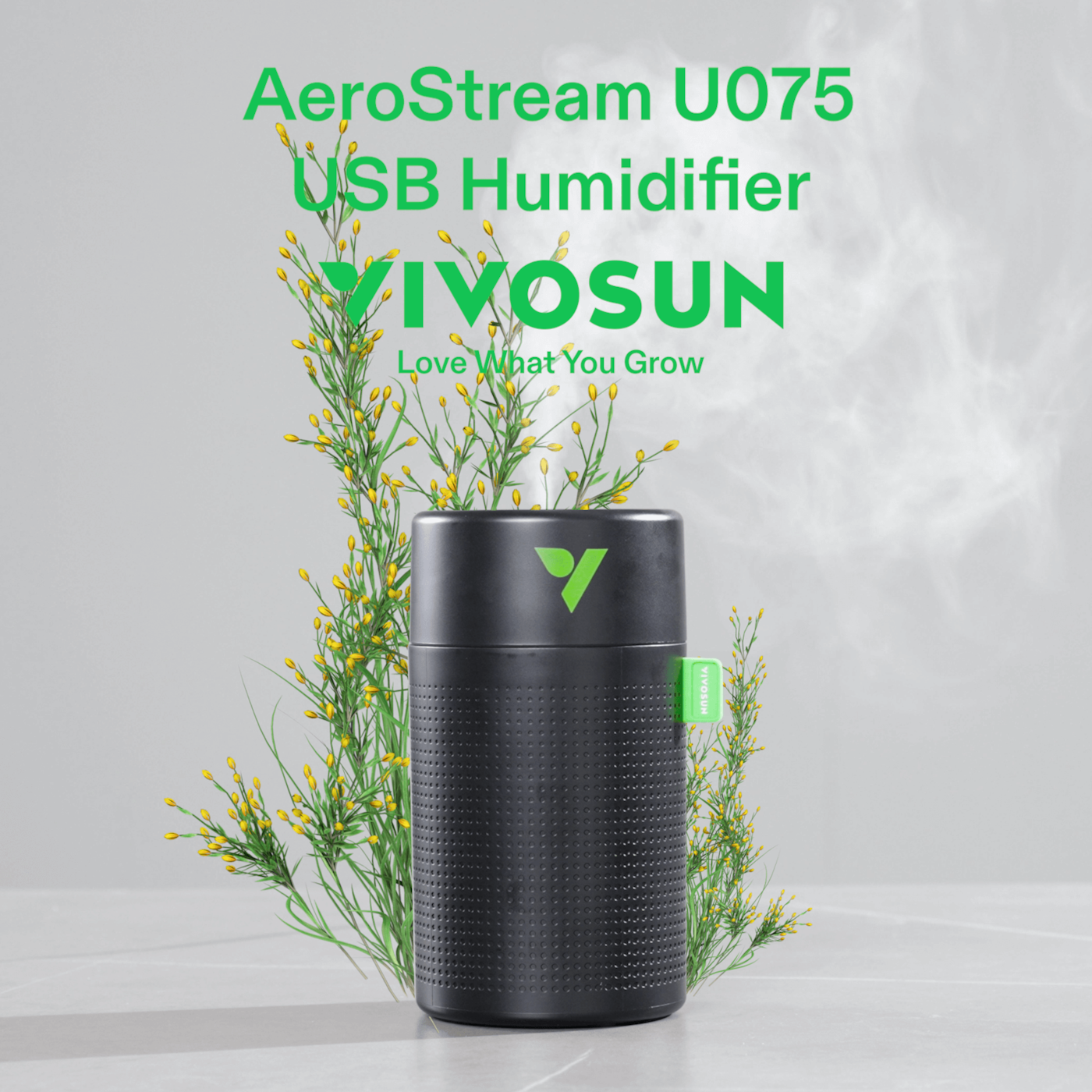 Vivosun AeroStream U075 750ml USB Humidifier with 2 Mist Modes, Designed for Small Grow Tents/VGrow