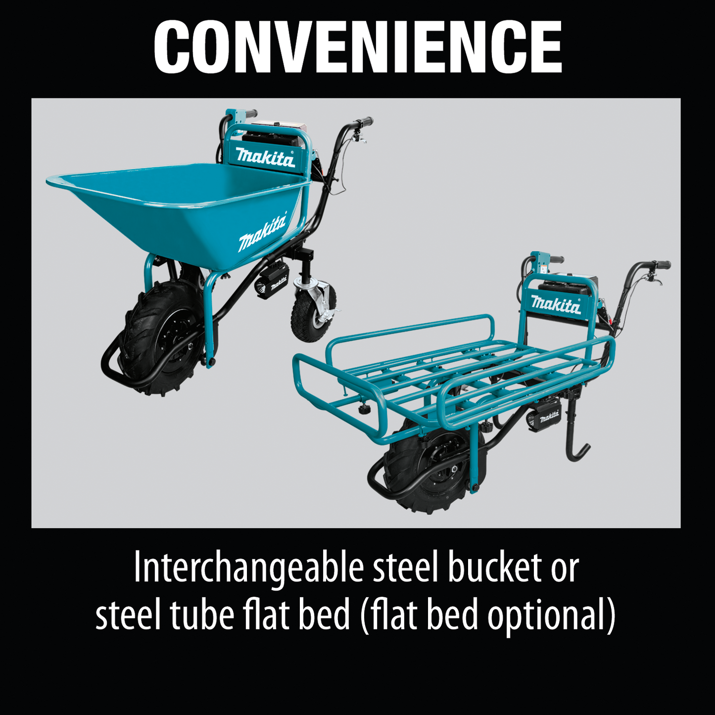 Makita XUC01PTX1 18V X2 LXT® Brushless Cordless Power‘Assisted Wheelbarrow Kit (5.0Ah)