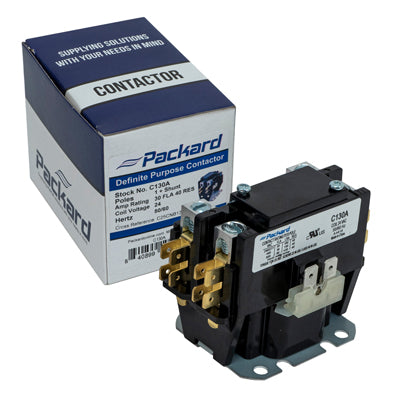 Packard C130A Contactor 1 Pole 30 Amps 24 Coil Voltage