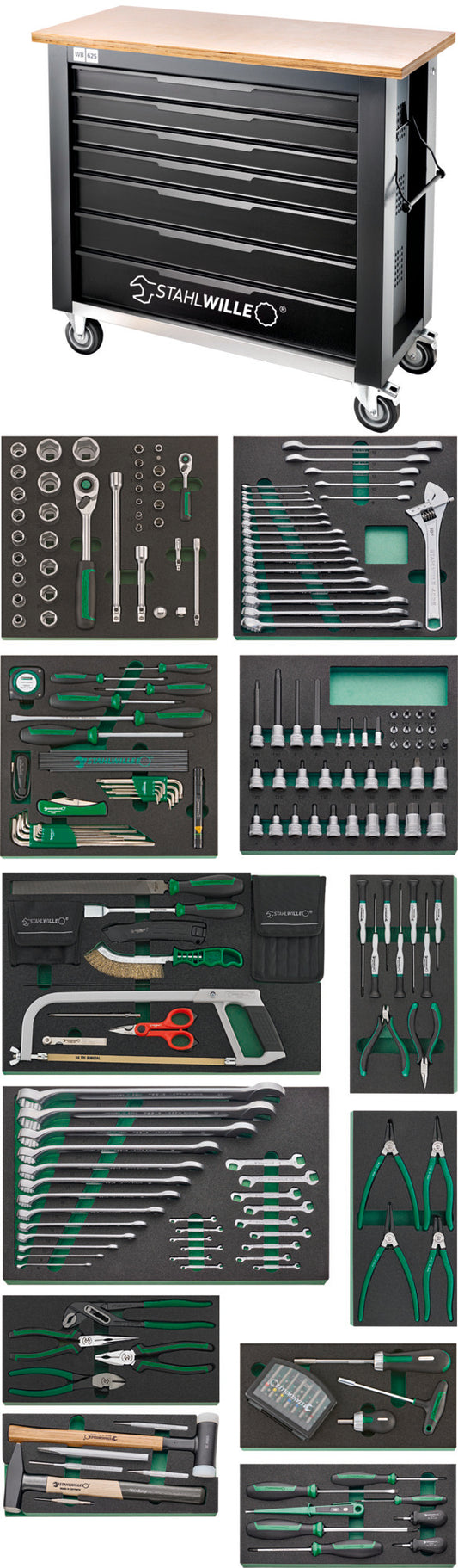 Stahlwille 98830181 WB 625/267QR Assortment Tools With Workbench