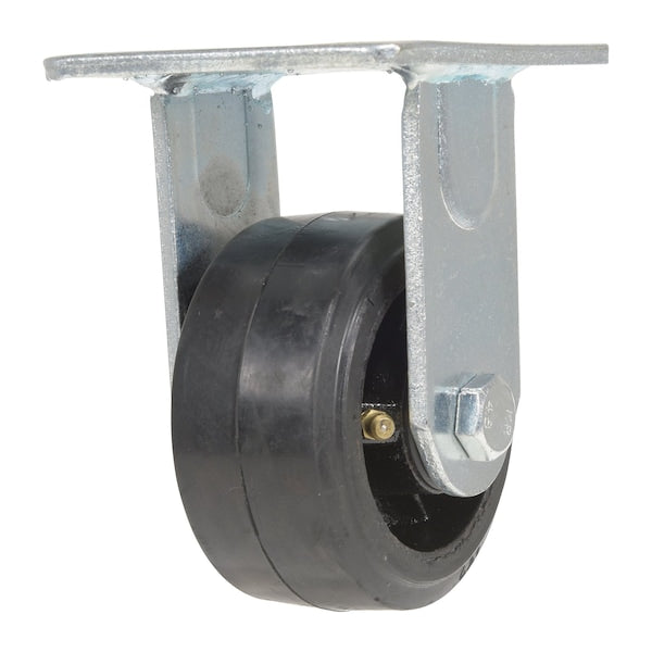 Vestil CST-VE-4X2MR-R Rubber Rigid Caster 4 In. Diameter x 2 In. Width 396 Lb. Capacity Black