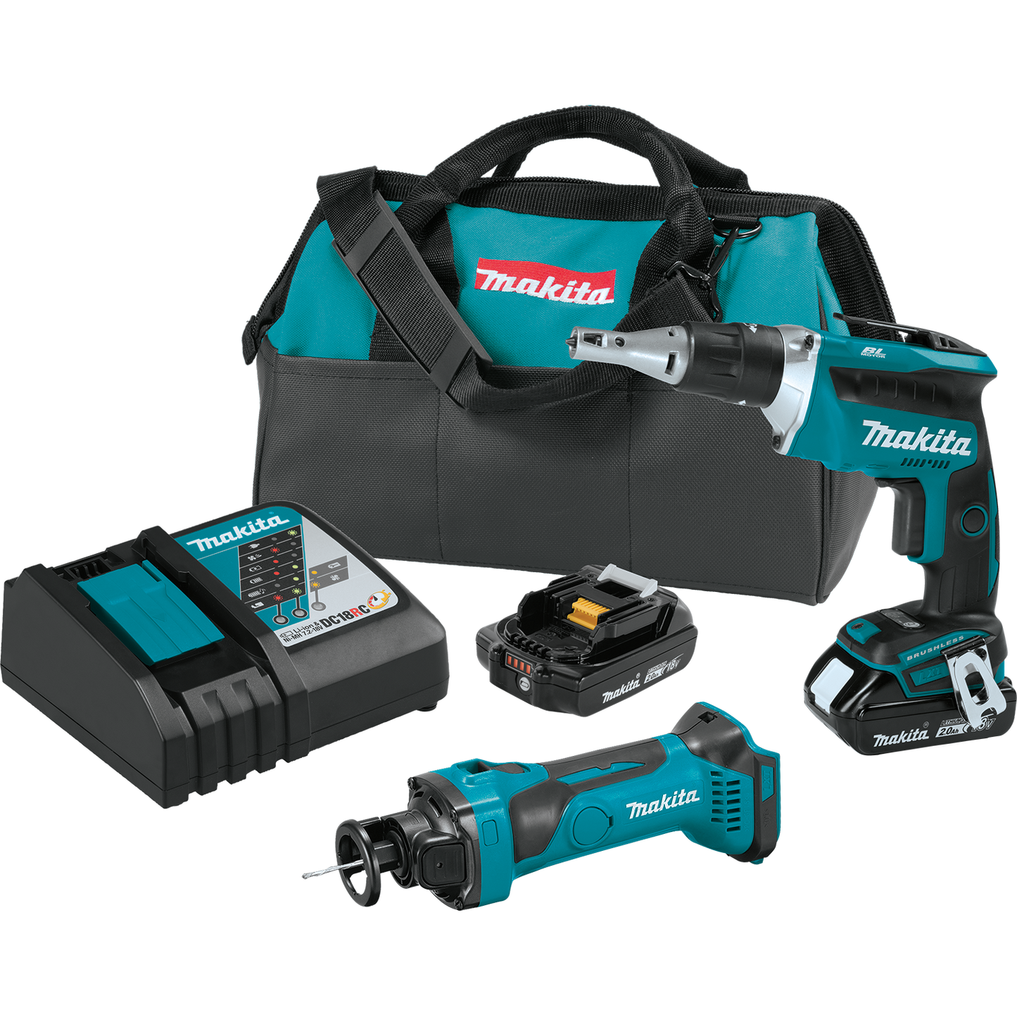 Makita XT255R 18V LXT® Lithium‘Ion Compact Cordless 2‘Pc. Combo Kit (2.0Ah)