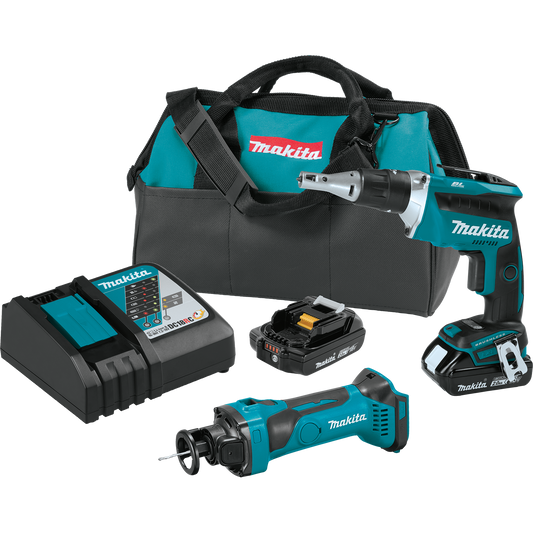 Makita XT255R 18V LXT® Lithium‘Ion Compact Cordless 2‘Pc. Combo Kit (2.0Ah)