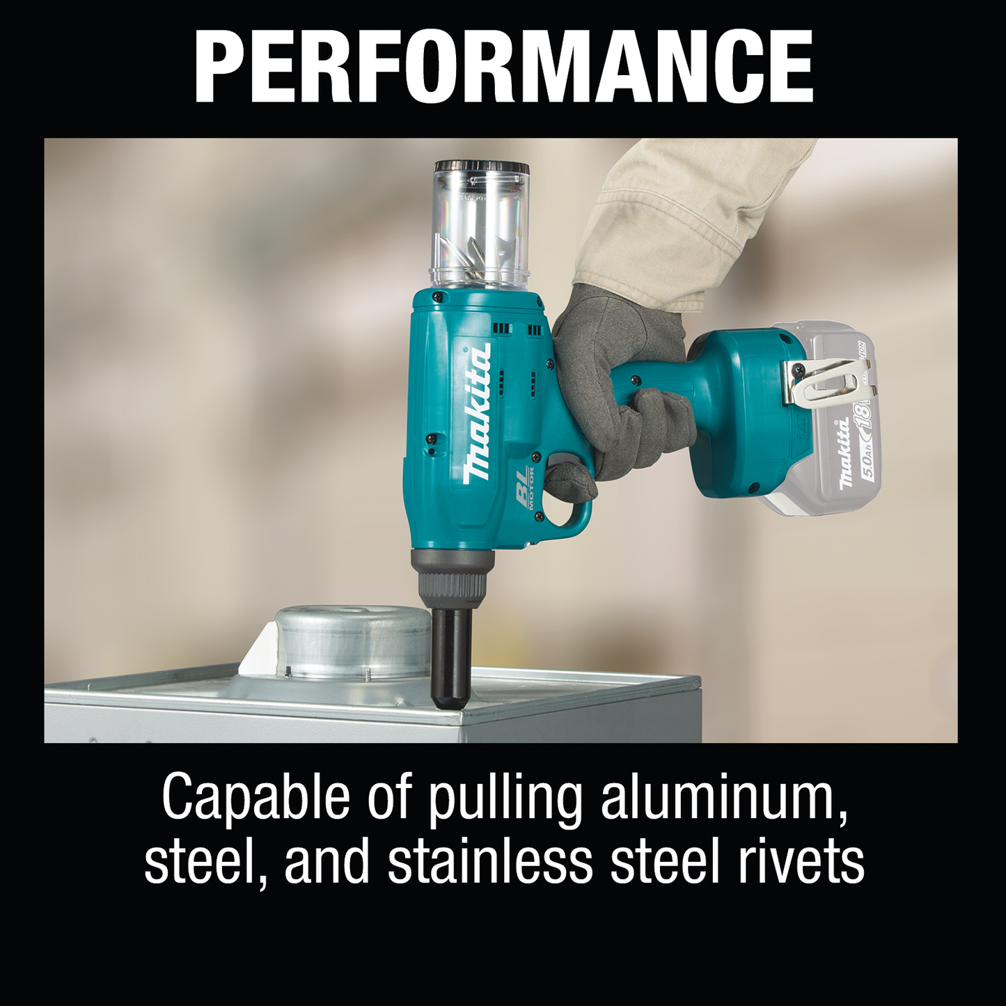 Makita XVR02Z 18V LXT® Lithium‘Ion Brushless Cordless Rivet Tool, Tool Only