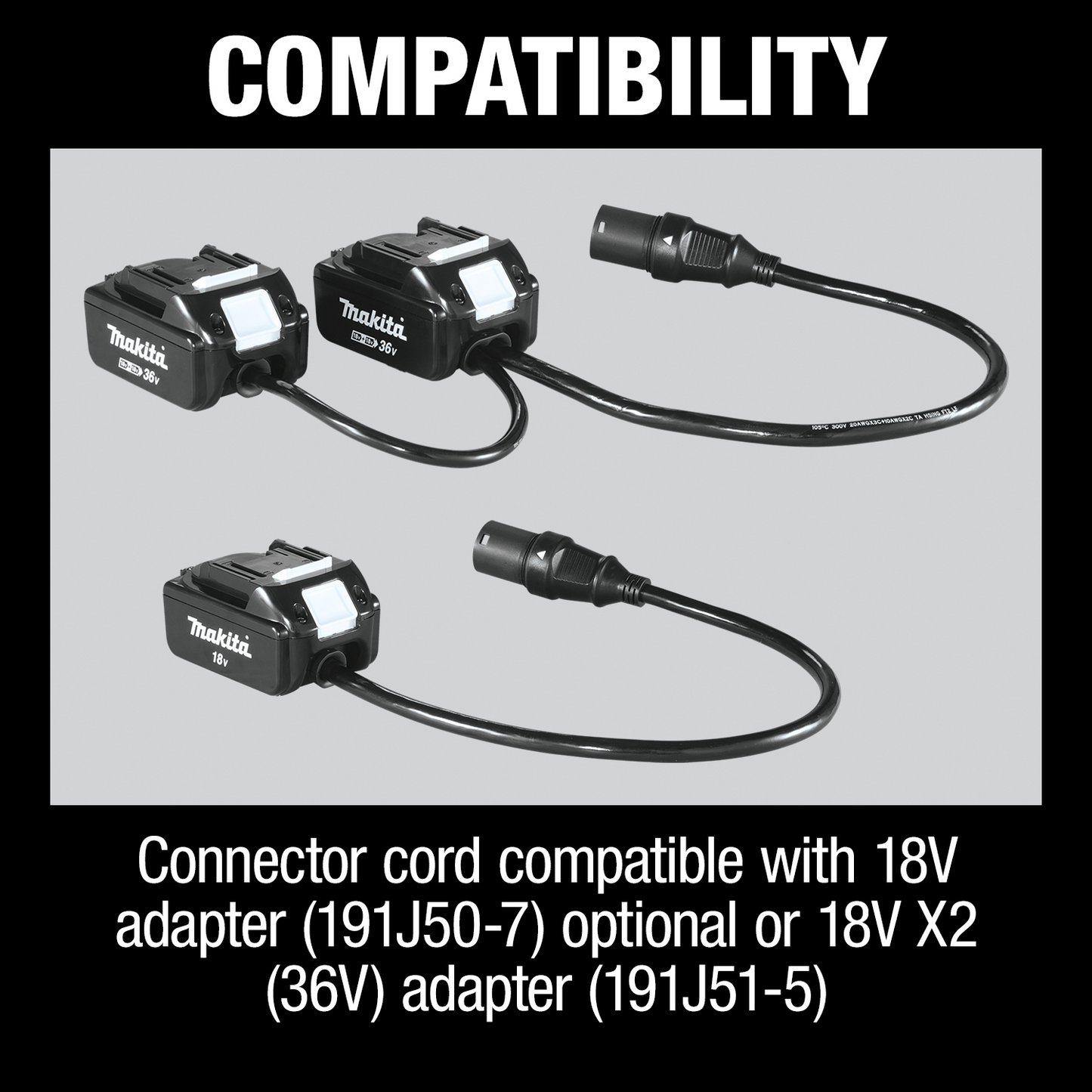 Makita PDC01G6 ConnectX,, LXT®, LXT® X2 and XGT® Portable Backpack Power Supply with 6 Batteries (6.0Ah)