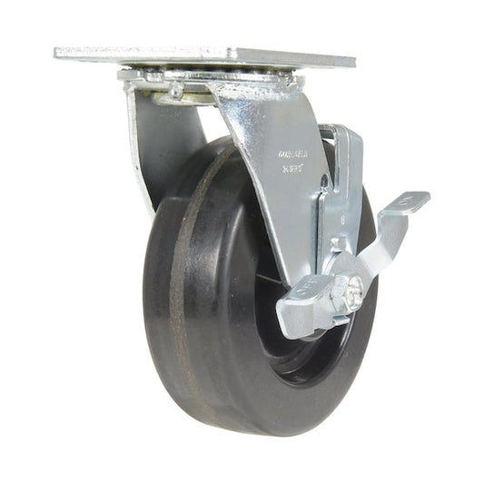 Vestil CST-VE-6X2PH-SWB Phenolic Swivel With Brake Caster 6 In. Diameter x 2 In. Width 1200 Lb. Capacity Black