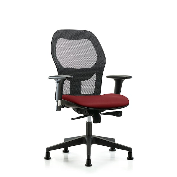 Blue Ridge Ergonomics EXE-VMDHCH-RG-H0-A1-RG-8815 Executive Windova Mesh Back Chair with Standard Adjustable Arms, Borscht Supernova™ Seat, & Stationary Glides