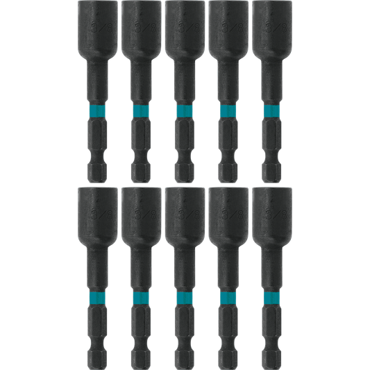 Makita A-97221 ImpactX, 3/8³ x 2‘9/16³ Magnetic Nut Driver, 10/pk, Bulk