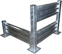 Vestil GR-F3R-BO-6-SL Bolt-On Style Guard Rail 6 Ft Silver