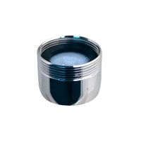 Jones Stephens A01070 Chrome Plated Dual Thread 15/16" - 27T Large Male x 55/64"- 27T Large Female Non-Slotted 1.8 GPM Aerator, Pack of 12