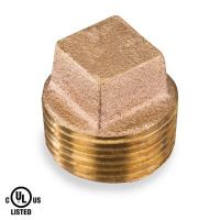 Jones Stephens B74287LF 1-1/4" Bronze Cored Plug with Square Head