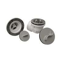 Jones Stephens B07074 Chrome Plated One-Hole Rough-In Bath Waste Kit with Lift and Turn Drain, PVC
