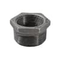Jones Stephens B1440224 1-1/4" x 1/2" Black Iron Hex Bushing