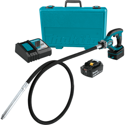 Makita XRV02T 18V LXT® Lithium‘Ion Cordless 8' Concrete Vibrator Kit (5.0Ah)