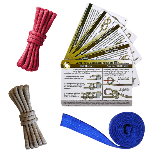 Paradise Clay RFR013 Camping & Backpacking Knot Practice Kit - Book