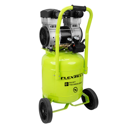 FlexZilla CB20100F Air Compressor with Quiet Technology™, Portable,  2 HP, 10 Gallon, Industrial Grade Pump