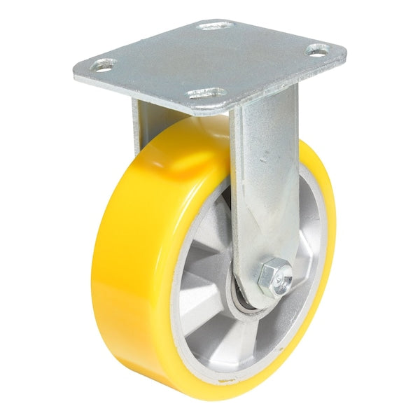 Vestil CST-PY-6X2PUA-R Polyurethane Rigid Caster 6 In. Diameter x 2 In. Width 661 Lb. Capacity Yellow/Gray