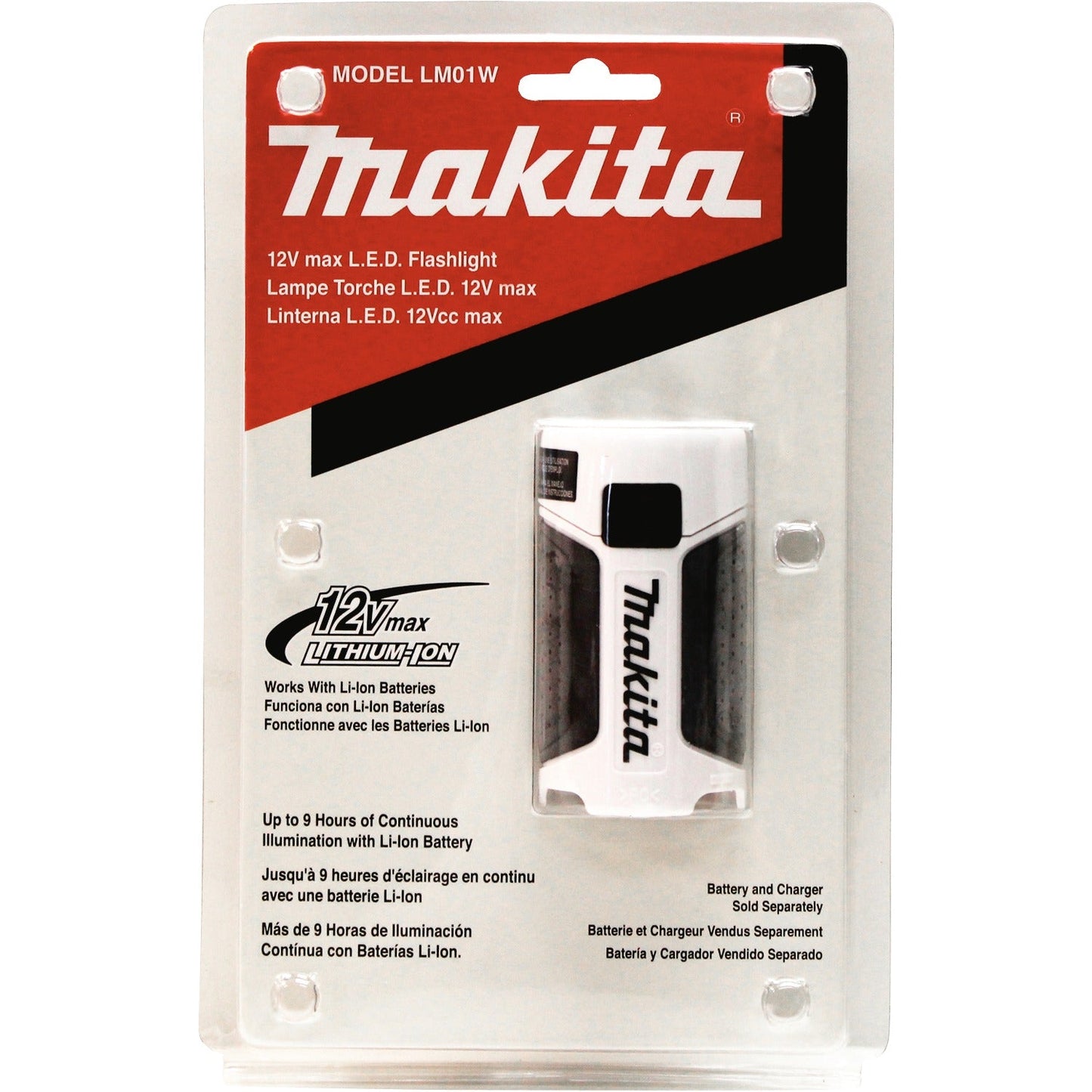 Makita LM01W 12V max Lithium‘Ion L.E.D. Flashlight, Flashlight Only