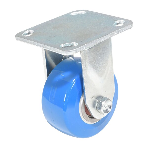 Vestil CST-PB-4X2PUA-R Polyurethane Precision Ball Bearing Rigid Caster 4 In. x 2 In. 551 lb Blue/Gray