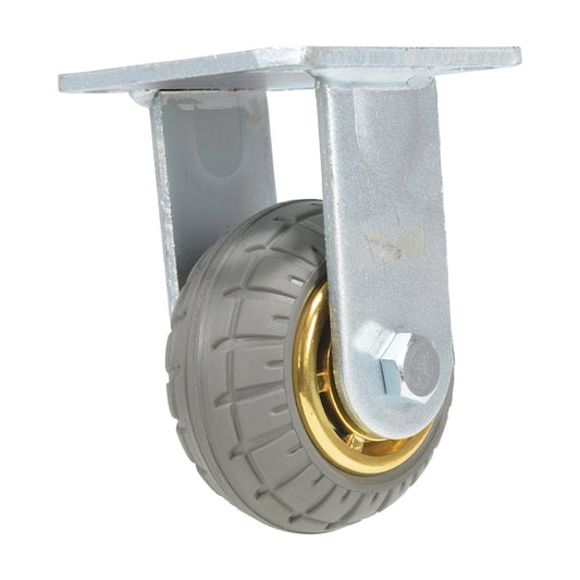 Vestil CST-VE-4X2FF-R Flat-Free Rigid Caster 4 In. Diameter x 2 In. Width 440 Lb. Capacity Dark Gray
