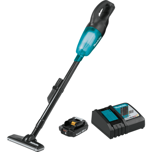 Makita XLC02R1B 18V LXT® Lithium‘Ion Compact Cordless Vacuum Kit (2.0Ah)