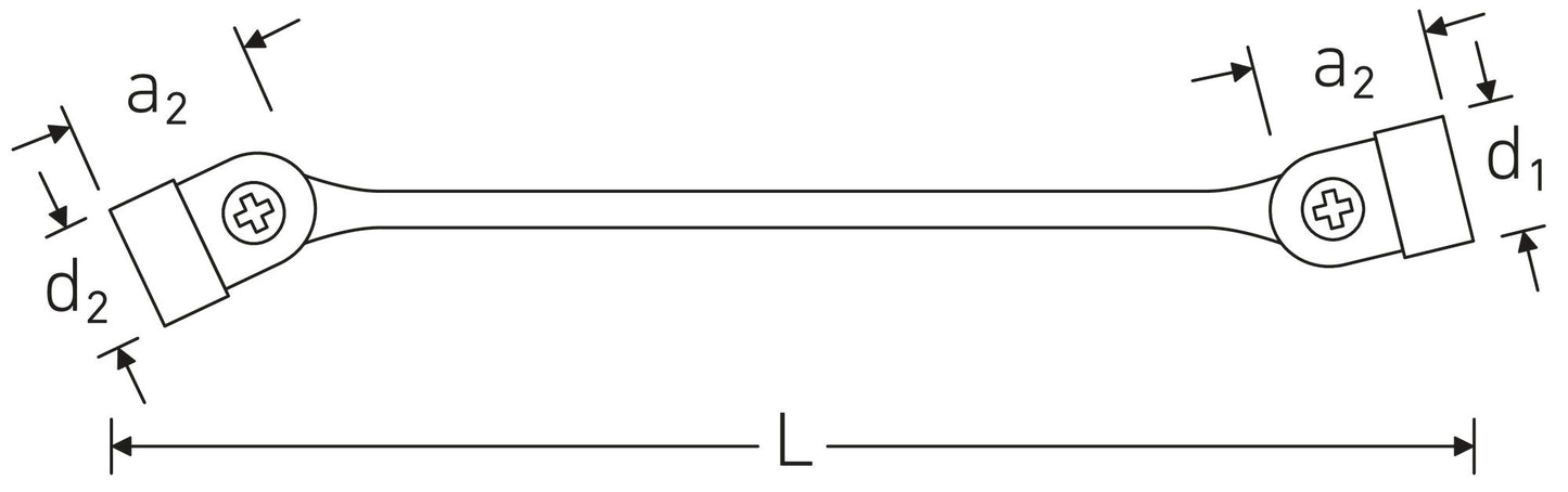 Stahlwille 43012022 29 20 X 22 Double-Ended Flex Head Wrench