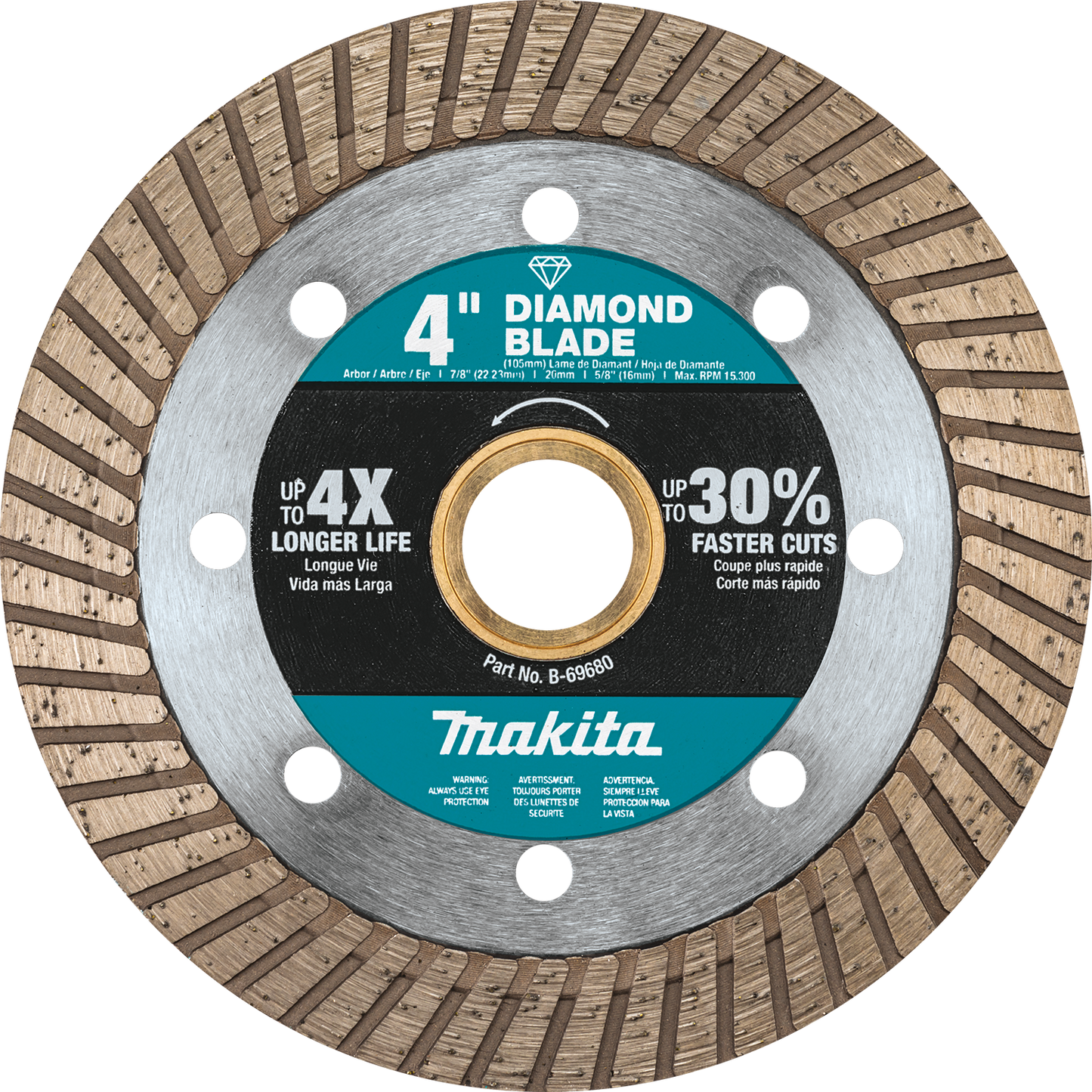 Makita B-69680 4" Diamond Blade, Turbo, General Purpose