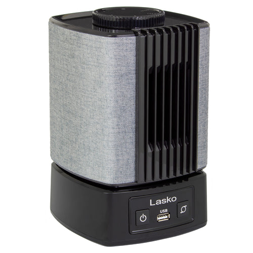 Lasko SB100 SlumberBreeze 2-in-1 Table Fan and White Noise Machine, Black