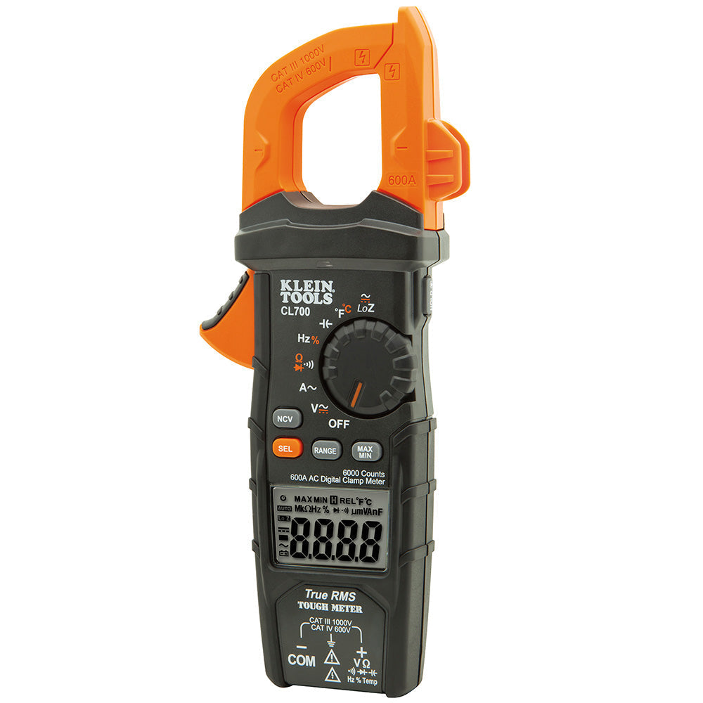 Klein Tools CL700 Digital Clamp Meter, AC Auto-Ranging TRMS, Low Impedance (LoZ) Mode