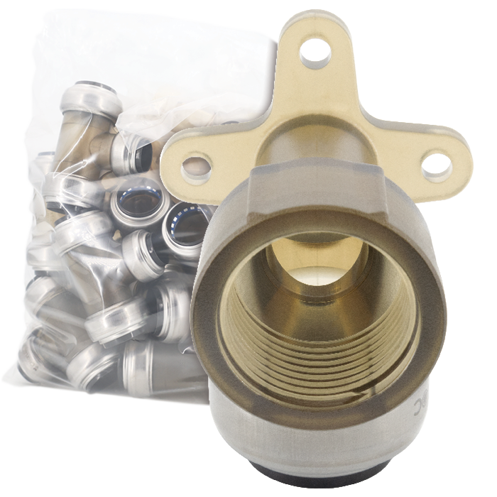 Legend Valves 457-064B 3/4" ClearLOC Removable Push-Fit Drop Ear Elbow Bulk Pack