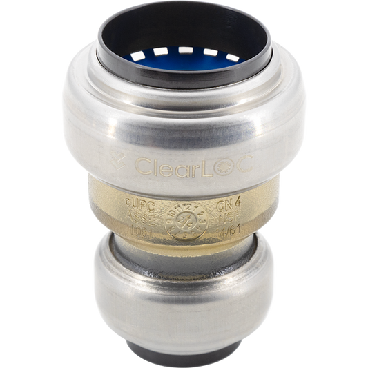 Legend Valves 457-524 3/4" x 1/2" ClearLOC Removable Push-Fit Reducing Coupling